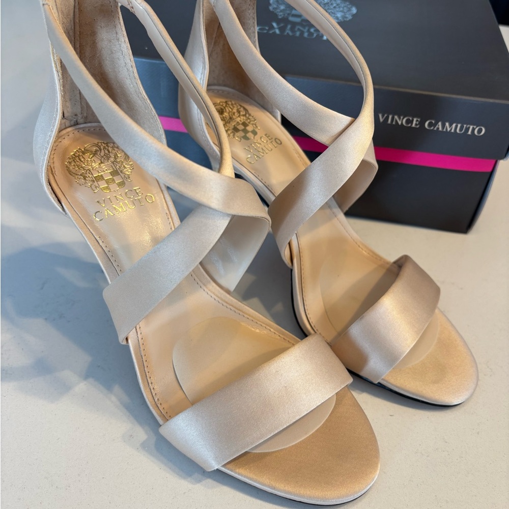 Vince Camuto Women's Cream Strappy Heels